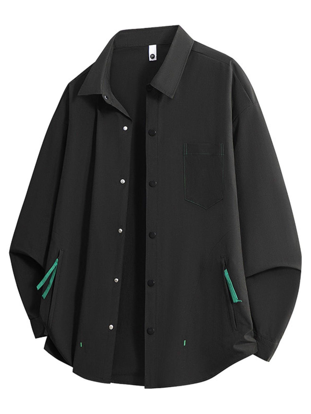 Snap-Down Long Sleeve Shacket trendy women's fashion | Sneha Styles